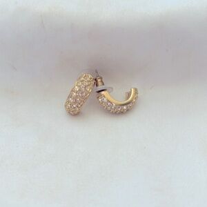 Gold Swarovski earrings